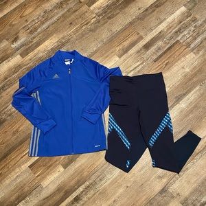 Blue Adidas Workout Set